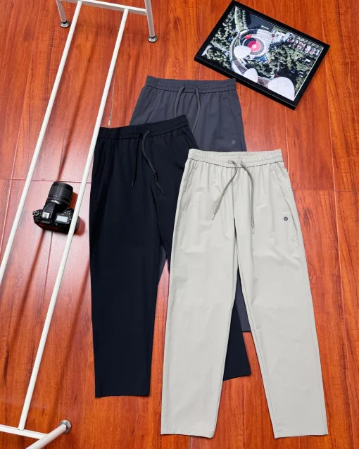Premium Lululemon Hose Schwarze Nylon Casual Kollektion