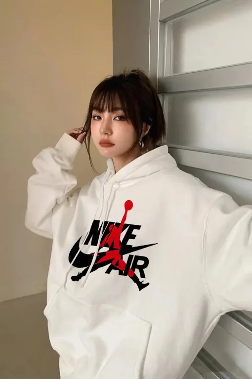 Luxus Nike Sweatshirts Grau Fleece Logo Luxus