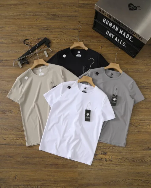 Premium Descente Kurzarm Schwarz Casual Kollektion