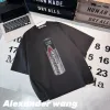 Hochwertige Alexander Wang Kurzarm-Kollektion aus gewaschener schwarzer Baumwolle