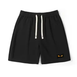 Premium Qualität Fendi Shorts Schwarzes Leder Casual Luxury