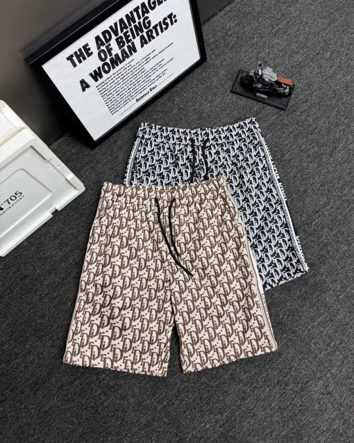 Premium Dior Shorts im Jacquard-Strick in Schwarz