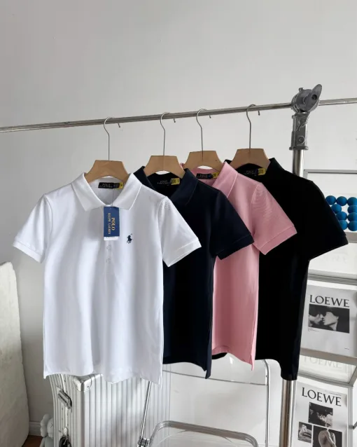 Premium Ralph Lauren Kurzarm Weiß Baumwolle Klassisch Luxus