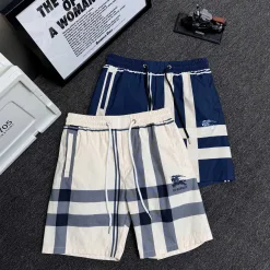 Hochwertige Burberry Shorts Navy Polyester Casual Kollektion