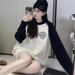Premium Chrome Hearts Pullover Wolle Jacquard Luxus