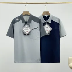 Luxus Descente Kurzarm Blau Urban Style