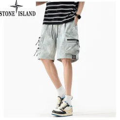 Luxus-Shorts von Stone Island, Schwarz, Polyester, klassischer Luxus
