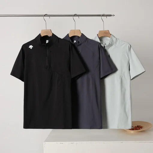Bestseller Descente Kurzarm Grau Atmungsaktiver Stil