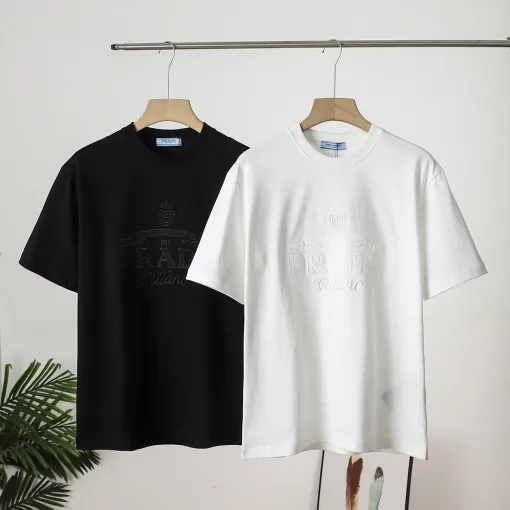 Hochwertige Prada Kurzarm Schwarz Classic Kollektion