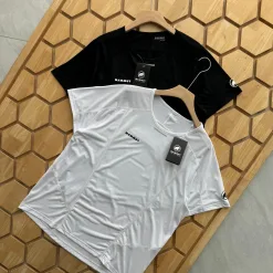 Hochwertige Mammut Kurzarm Schwarz Polyester Elegante Kollektion
