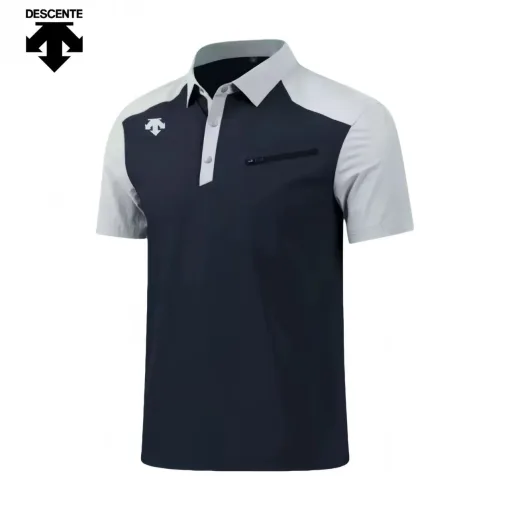 Premium Qualität Descente Kurzarm Blau Urban Style