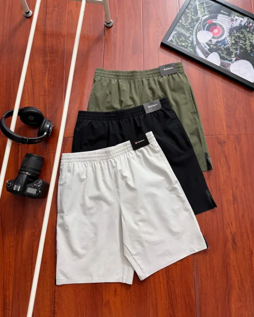 Hochwertige Lululemon Shorts Schwarzes Logo Luxus