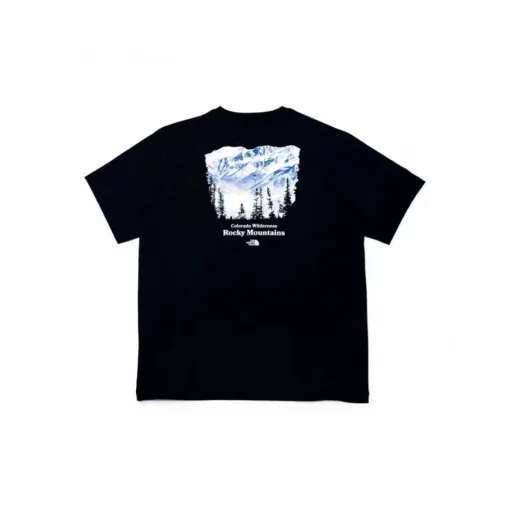 Premium The North Face Kurzarm Schwarz Baumwolle Retro Style