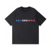 Hochwertige Balenciaga Kurzarm Baumwolle Logo Luxus