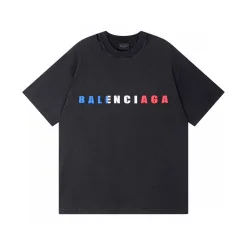 Hochwertige Balenciaga Kurzarm Baumwolle Logo Luxus