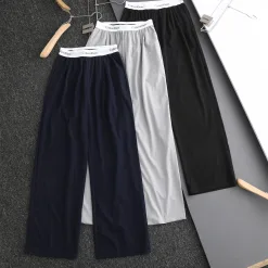 Hochwertige Calvin Klein Loose Pants Schwarzer minimalistischer Stil