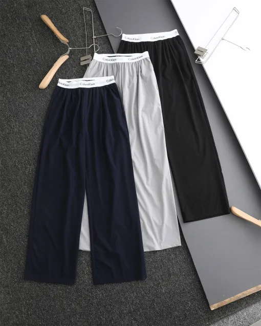 Hochwertige Calvin Klein Loose Pants Schwarzer minimalistischer Stil