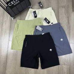 Hochwertige Descente-Shorts aus grüner, atmungsaktiver Nylonkollektion