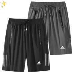Bestseller Adidas Shorts Schwarz Seide Atmungsaktiv Luxus