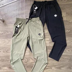 Luxus Descente Hose Schwarzes Leinen Elegante Kollektion