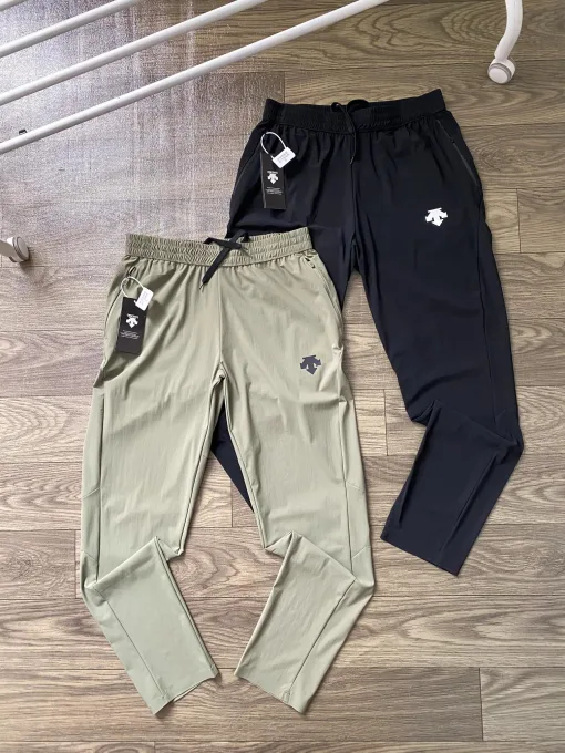 Luxus Descente Hose Schwarzes Leinen Elegante Kollektion