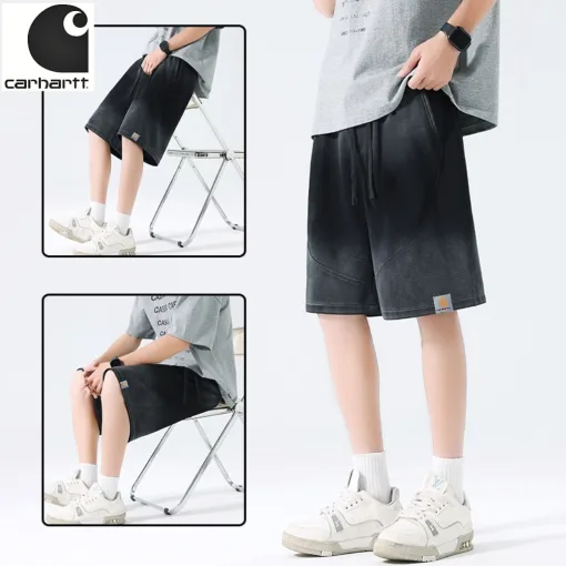 Hochwertige Carhartt Shorts im grauen Knit Washed Style