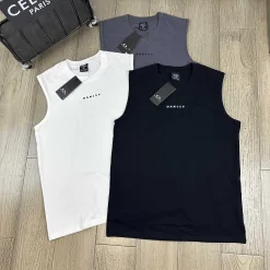 Hochwertige Oakley Ärmelloses schwarzes Baumwoll-Logo-Kollektion