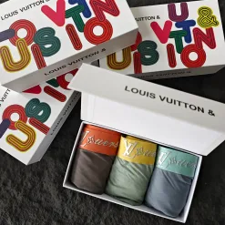 Premium Louis Vuitton Unterwäsche Grau Spandex Solid Luxury