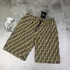 Hochwertige Fendi Shorts Gelb Baumwolle Casual Style