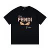 Luxus-Fendi-Kollektion mit kurzen Ärmeln und schwarzem Logo