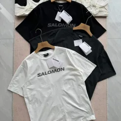 Premium Qualität Salomon Kurzarm Schwarz Casual Style