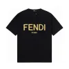 Bestseller Fendi Kurzarm Schwarz Baumwolle Logo Luxus