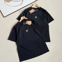 Premium Loewe Kurzarm-Sportbekleidung Schwarzes Logo Luxus
