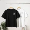 Premium Louis Vuitton Kurzarm-Logo-Kollektion aus schwarzer Baumwolle