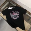 Hochwertige Dior Kurzarm-Kollektion aus schwarzer Baumwolle mit atmungsaktivem Material