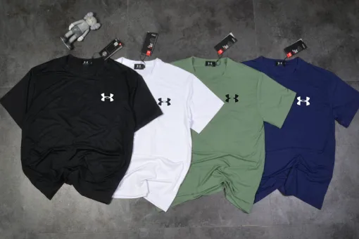Luxus Under Armour Kurzarm Schwarz Nylon Atmungsaktiv Luxus