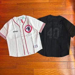 Hochwertige Supreme Kurzarmshirts Black Jersey Logo Kollektion
