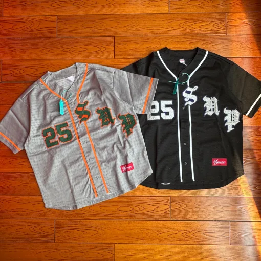 Hochwertige Supreme Kurzarm-Schwarz-Jersey-Streetwear-Kollektion