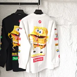 Bestseller der Supreme Langarm-Kollektion mit schwarzem Print