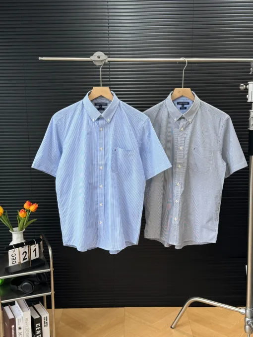 Hochwertige Brooks Brothers Kurzarm Sky Cotton Casual Style