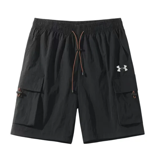 Premium Under Armour Shorts Schwarz Polyester Lässig Luxus