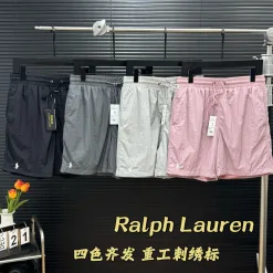 Bestseller Ralph Lauren Shorts Black Embroidered Collection