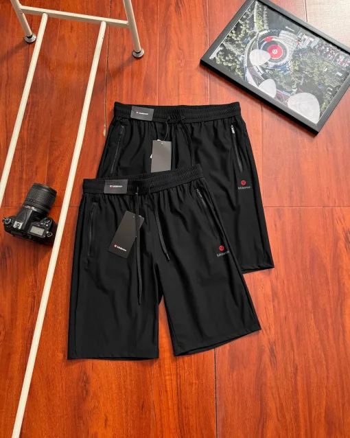 Premium Lululemon Shorts Rot Nylon Lässiger Stil