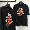 Hochwertiger Givenchy Kurzarm-Baumwoll-Print im Schwarz
