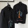 Hochwertiger Balenciaga Kurzarm-Stil in Schwarz