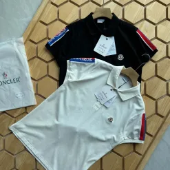 Bestseller Moncler Poloshirt im schwarzen Logo-Stil