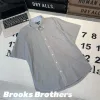 Premium Brooks Brothers Kurzarmhemd Sky Cotton Casual Style