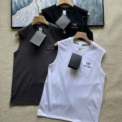 Premium Ami Weste Schwarz Bestickt Luxus