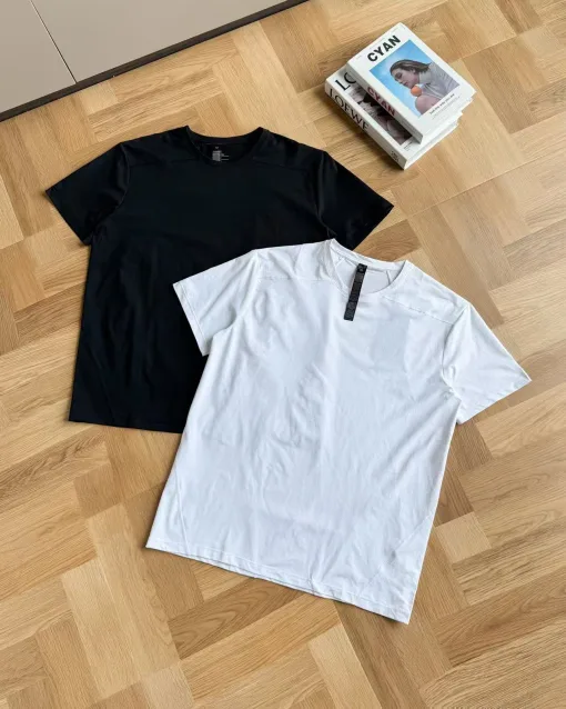 Hochwertiges Lululemon T-Shirt Schwarz Atmungsaktiver Stil