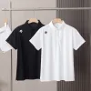 Premium Descente Kurzarm Weiß Strick Klassisch Luxus